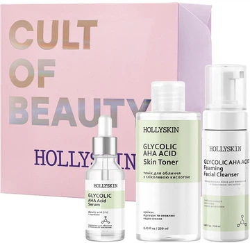 Набор косметики Hollyskin Glycolic AHA Acid Basic Care 3 шт (4820200410470)