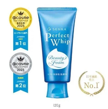 Амінокислотна пінка для вмивання Shiseido Senka Perfect Whip з гідролізатом шовку та гіалуроновою кислотою, 120 г