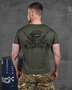 Армейська чоловіча футболка Вірний Назавжди потовідвідна S олива (85911)
