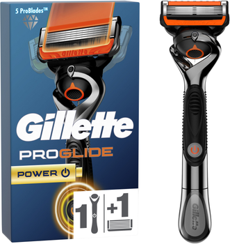 Станок для гоління чоловічий (Бритва) Gillette Fusion5 ProGlide Power з 1 змінним картриджем (7702018390786)