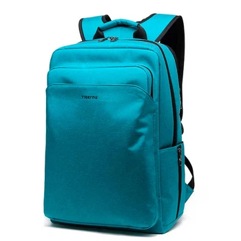 Рюкзак городской Tigernu T-B3175 для ноутбука 17" с USB объем 24л. Бирюзовый