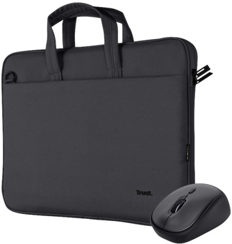 Torba na laptop Trust Bologna 16" + Mysz Black (8713439249880)