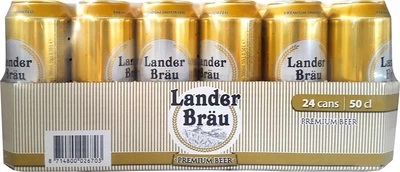 Упаковка пива Lander Brau Premium Pilsner светлое фильтрованное 4.9% 0.5 л x 24 шт (8714800026703_8714800026697)