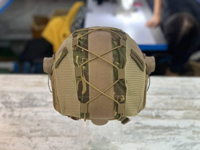 Кавер на каску фаст размер XL шлем маскировочный чехол на каску Fast цвет м.к-койот армейский