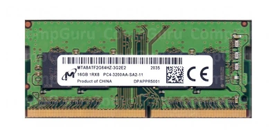 Оперативная память Micron SODIMM DDR4 16Gb 1Rx8 3200Mhz PC4-3200AA
