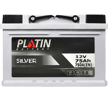 Автомобильный аккумулятор PLATIN Silver MF 75Ah 750A R+ (L3B)