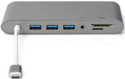 Хаб USB-C > HDMI/VGA/miniDisplayPort/3xUSB-A/USB-C/SD/MicroSD/RJ54/Audio Digitus 000321669