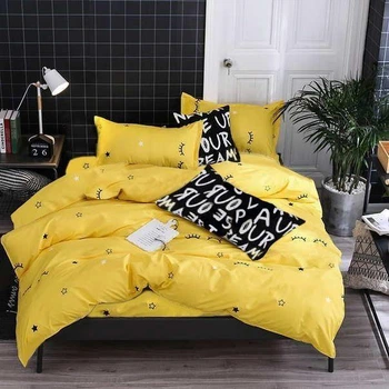 Комплект постільної білизни Deep night полікотон полуторний 150 x 220 см 2 х 50 х 70 см жовтий