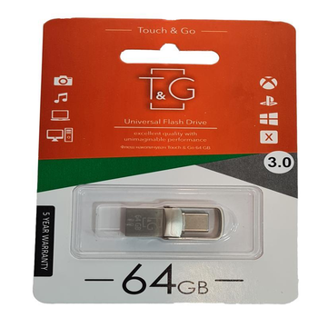 Флеш память 64Gb T&G 104 USB3.0 -Type C, metal (56447)