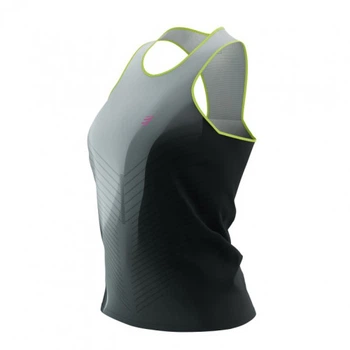 Майка жіноча безшовна для тренувань Compressport Performance Singlet W, Black/White, XS