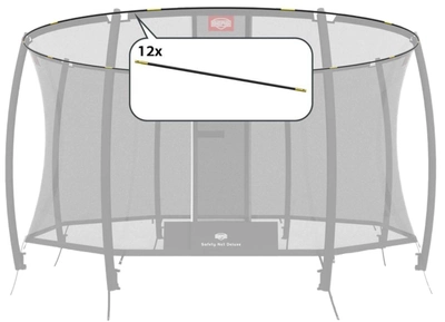 Części zamienne do trampolin Berg Zestaw obręczy do siatki zabezpieczającej Deluxe 430 (8715839055337)