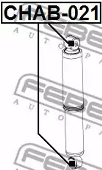Сайлентблок заднего амортизатора Captiva/Antara 06-, FEBEST (CHAB021)