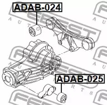 Сайлентблок заднього диференціалу Audi A6/Avant/Quatro 98-05, FEBEST (ADAB025)