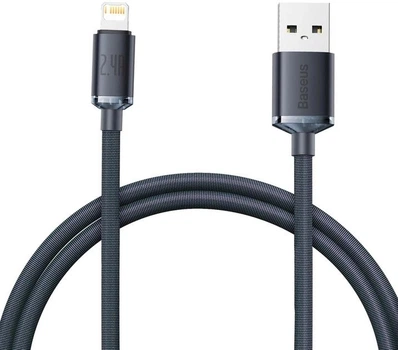 Кабель Baseus Crystal Shine Series Fast Charging Data Cable USB to iP 2.4 A 2 m Black (CAJY000101)
