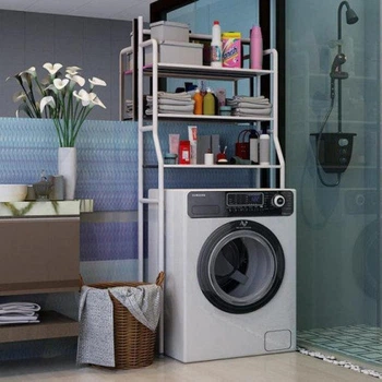 Узкий стеллаж для стиральной машинки Laundry Rack металлическая полка органайзер для ванной комнаты TW 106