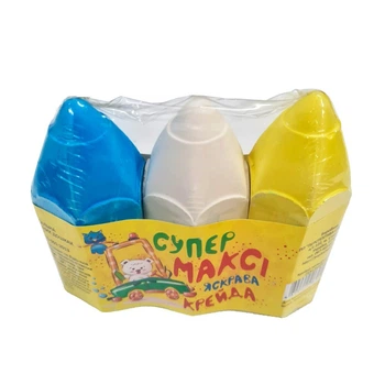 Мел iTEM для рисования на асфальте и доске, 100х40 мм, СУПЕРМАКСИ, 3 шт., цветной (iTEM25105C03)