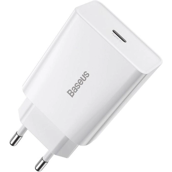 Сетевое зарядное устройство Baseus USB Type C 20W Speed ​​Mini Quick Charger White (CCFS-SN02)