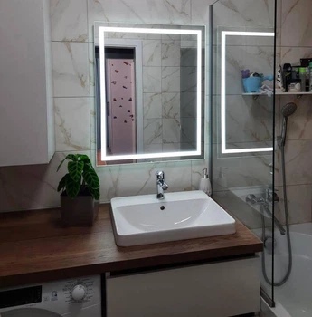 Прямокутне дзеркало з LED освітленням CLASSIC 60*80см