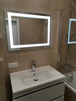 Прямокутне дзеркало з LED підсвіткою та вимикачем Класік 80*60см
