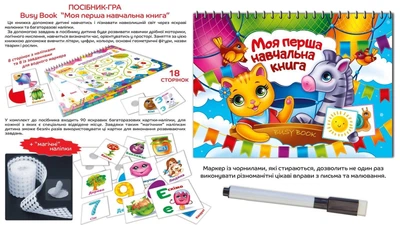 Моя перша навчальна книга Busy Book Пиши. Малюй. Стирай. Навчайся.