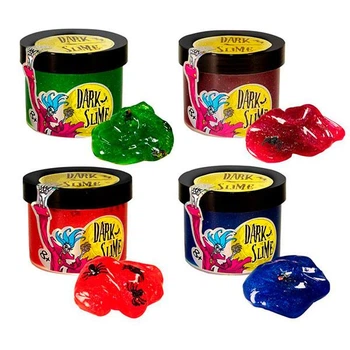 Слайм Strateg Dark slime с декором 71829