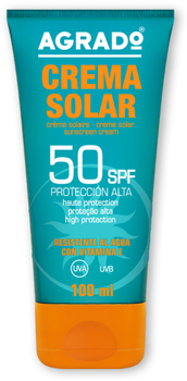 Сонцезахисний крем Agrado Crema Solar Spf50 Tubo 100 мл (8433295083328)