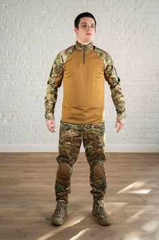 Форма тактична штани з наколінниками та убакс ріп-стоп CoolMax tactical Мультикам Койот (567) , M