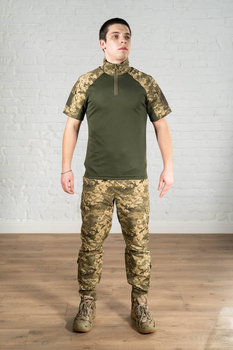 Військова форма убакс з коротким рукавом та штани CoolMax ріп-стоп tactical Піксель Олива (587) , XL
