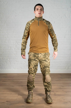 Тактическая форма убакс и брюки с наколенниками CoolMax рип-стоп tactical Пиксель Койот (570) , L