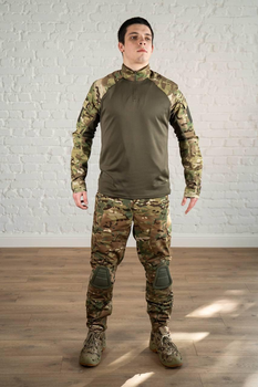 Військова форма штани з наколінниками та убакс CoolMax ріп-стоп tactical Олива Мультикам (566) , 3XL