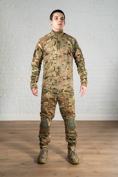 Армейская форма брюки с наколенниками и убакс рип-стоп CoolMax tactical Мультикам (565) , 3XL
