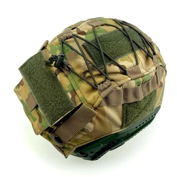 Кавер-чехол на тактический шлем FAST, ТОР-Д универсальный с результатом для АКБ. (cover-fast-ua-zsu)