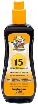 Spray przeciwsłoneczny Australian Gold Hydrating Formula with Tea tree and Carrot oils SPF 15 237 ml (0054402720097)
