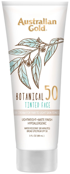 Крем для обличчя Australian Gold Botanical Sunscreen Tinted Face Cream Light SPF 50 сонцезахисний 88 мл (0054402730188)