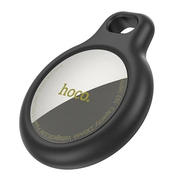 Смарт брелок Hoco E91 Tiger (трекер, модуль GPS, батарейки на 9-12 месяцев, Air Tag, локатор) - Черный
