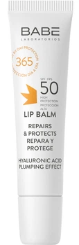 Солнцезащитный бальзам для губ BABE Laboratorios Sun Protection с Гиалуроновой кислотой SPF 50 15 мл (8436571632166)