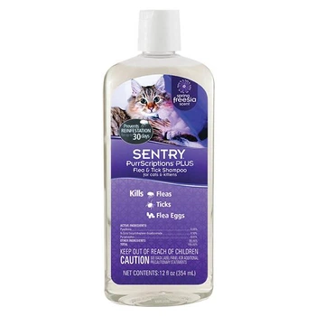 Sentry PurrScriptions Plus Spring Freesia Shampoo сентри шампунь от блох и клещей для котов 0,354 мл