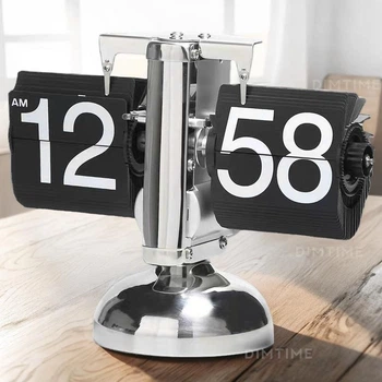Перекидний годинник настільний Flip Clock "Pillar" - годинник у стилі Лофт з циферблатом, що перегортається, 21х16 см (401011)