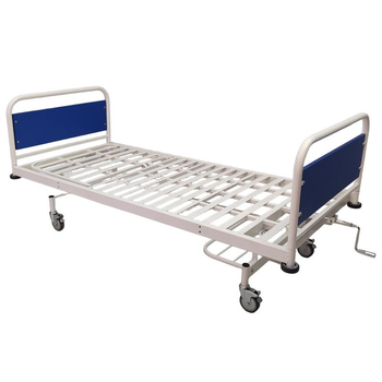 Ліжко медичне функціональне Riberg АН5-11-02 2-х секційне з гвинтовим механізмом підйому ламелями швидкознімними спинками та відбійниками