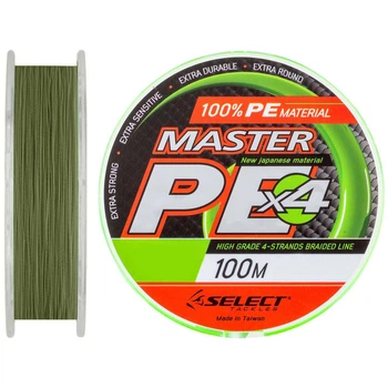 Шнур Select Master PE 100m (темно-зеленый) 0.10mm 13kg