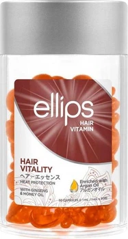 Капсулы для волос «Здоровье волос» с женьшенем и медом Ellips Hair Vitamin Hair Vitality With Ginseng & Honey Oil, 50шт по 1мл