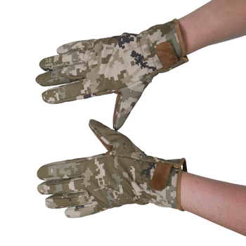 Тактичні зимові рукавиці Softshell піксель S