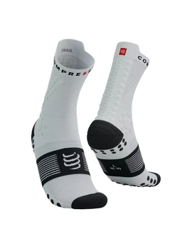 Високотехнологічні бігові безшовні шкарпетки Compressport Pro Racing Socks V4.0 Trail, White/Black, T2 (39-41)