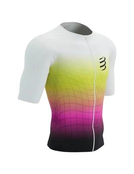 Чоловіча компресійна спортивна футболка Compressport Tri Postural Aero SS Top M, Safe Yellow/Neo Pink, M