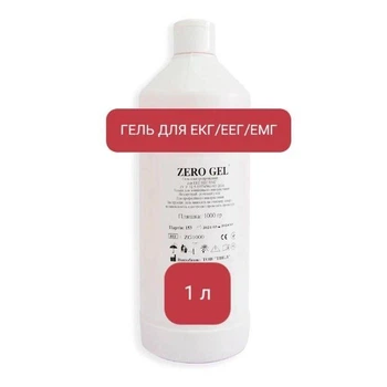 Гель для ЕКГ/ЕЕГ/ЕМГ ZERO GEL 1 л, струмопровідний гель для міостимулятора