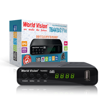 Цифровой эфирный тюнер Т2 World Vision T644D2 FM