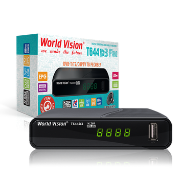Цифровой эфирный тюнер World Vision T644D3 FM