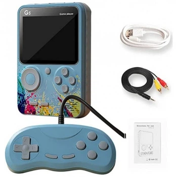 Игровая консоль приставка с дополнительным джойстиком dendy SEGA G5 500 в 1 Синяя (125315)