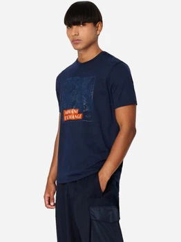 Футболка бавовняна чоловіча Armani exchange 170722146 XL Синя (1159799674)