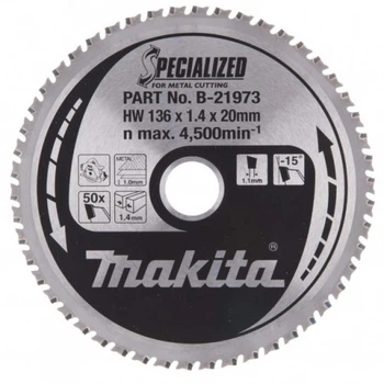 Пильный диск Makita Specialized по металлу 136x20 мм, 50T (B-21973)